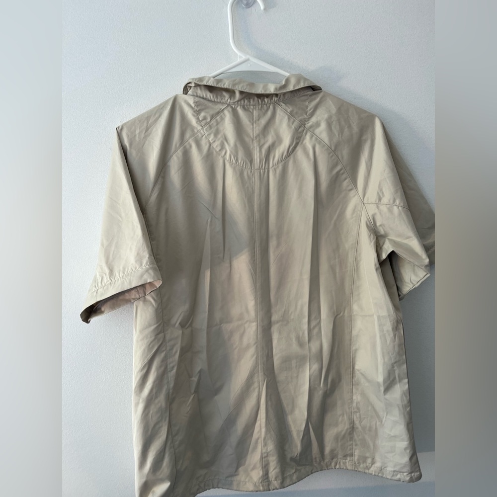 Nike Light Beige Short-Sleeve Pullover Windbreaker - Picture 2 of 7
